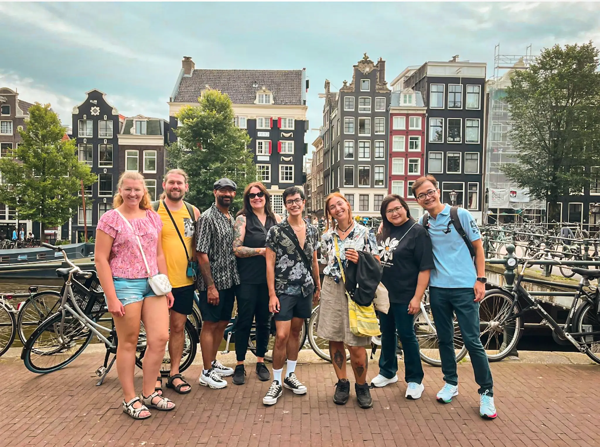 Hello Amsterdam Walking Tour groups picture