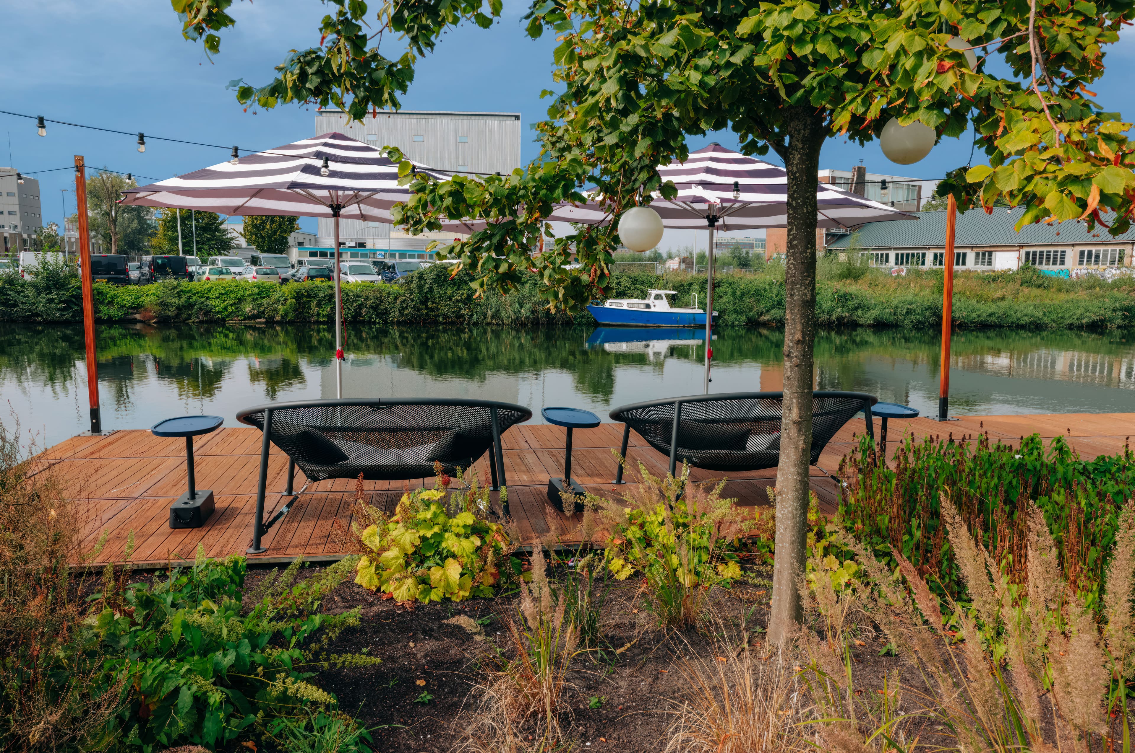 Canalside terrace at YOTEL Amsterdam