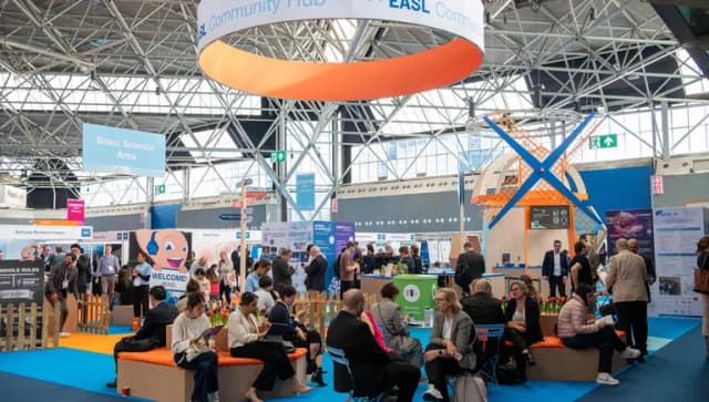 EASL Congress 2025, Amsterdam, Netherlands.
Photo shows: The EASL Community Hub.

Photo©Steve Forrest/EASL/Workers’ Photos