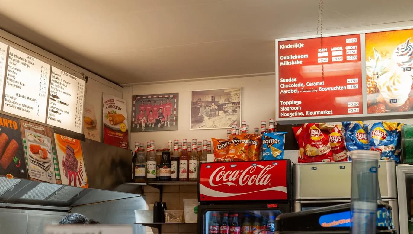 Interior of Snackbar Cafetaria Het Smikkelhoekje