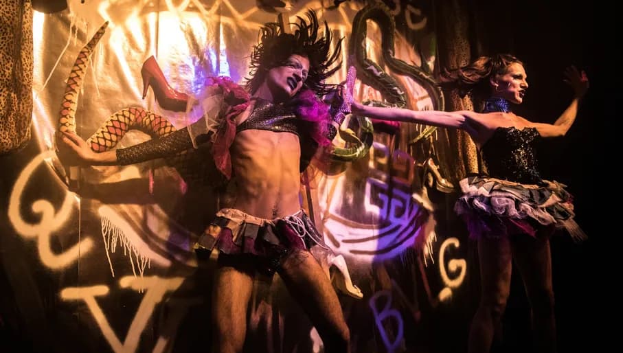 Club Church drag queens giving a performance