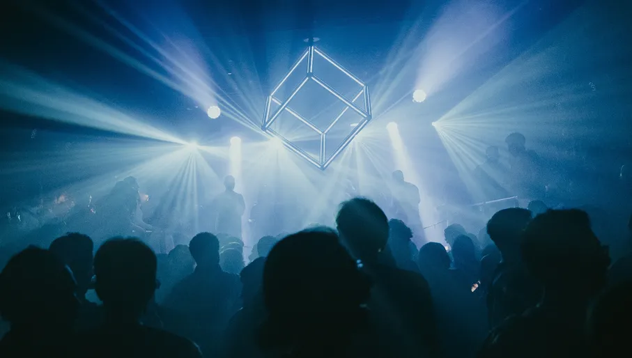 Parallel nightclub light artwork