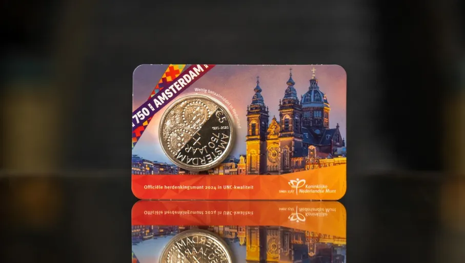 Herdenkingsmunt Amsterdam 750 jaar.