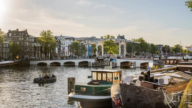 The Skinny Bridge (Magere Brug) over the Amstel river.
