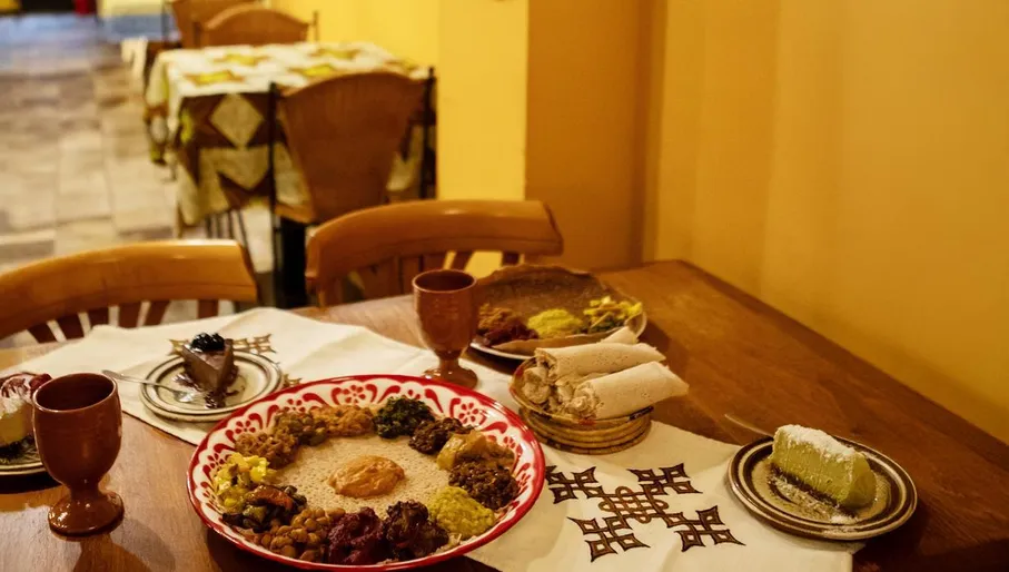 Interior of Kilimanjaro Take Me Away Ethiopian-Eritrean restaurant in Oost