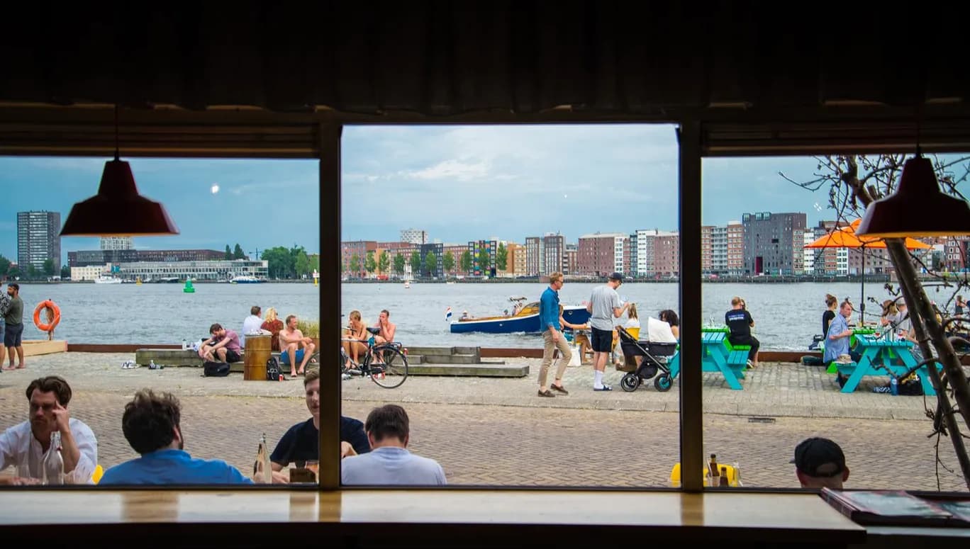 FC Hyena cinema restaurant terrace in Summer