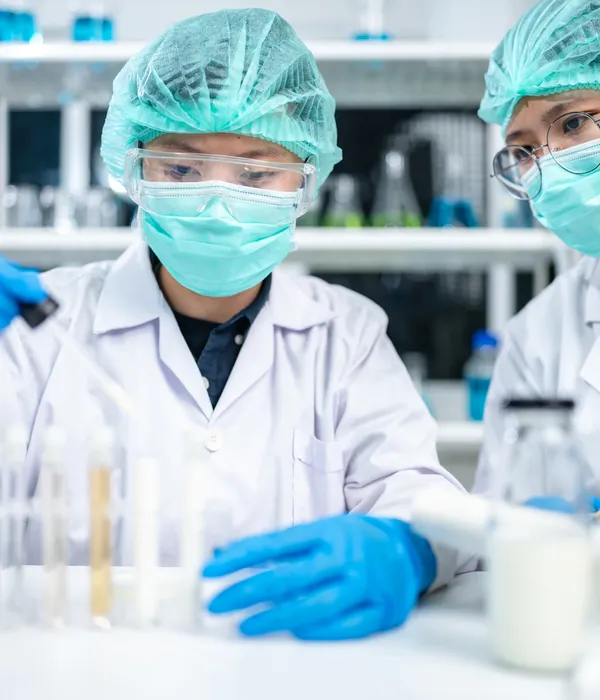 professional health care researchers working in life of medical science laboratory, technology of medicine chemistry lap experiment for hospital