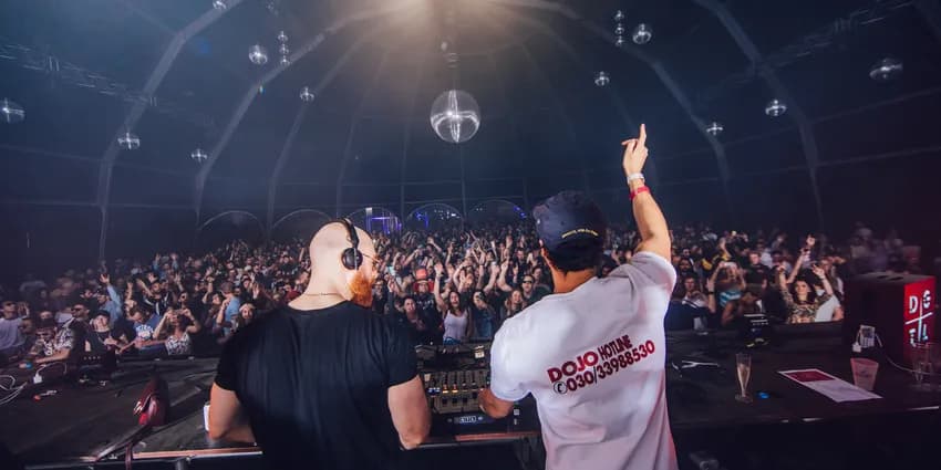 DJ's in the booth during DGTL Festival 2022.