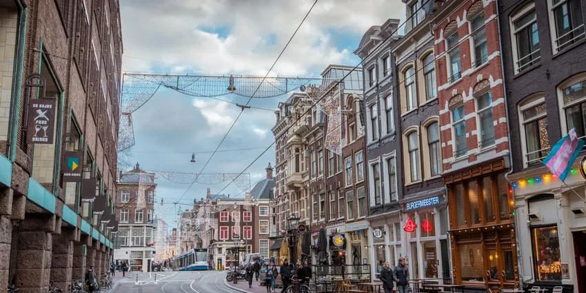 Christmas decorations at the Utrechtsestraat shopping street