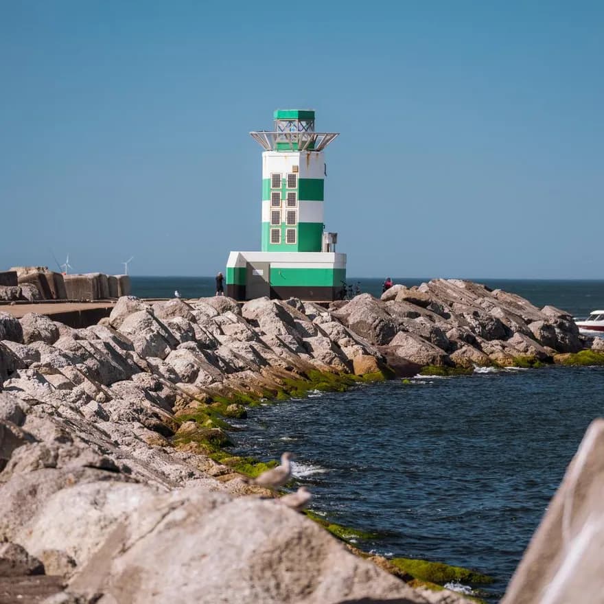 The lighthouse at Zuidpier IJmuiden.