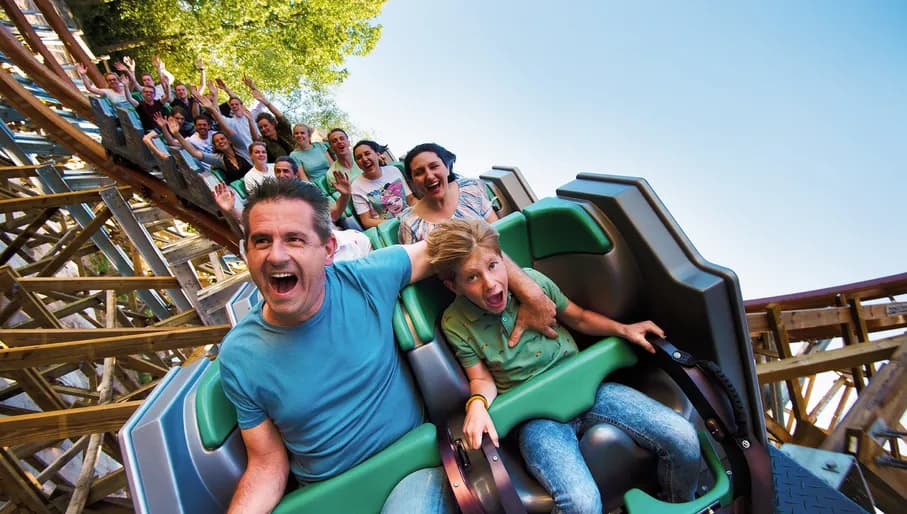 theme park, rollercoaster, amusement park