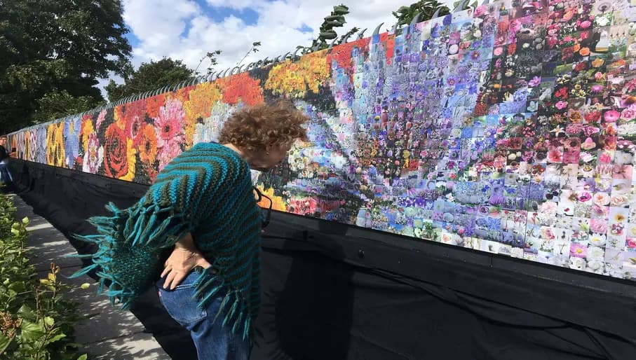 Wall of Flowers - Flower Art Museum-Redactioneel