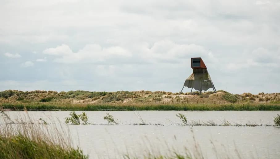 Bird watching hut. Marker Wadden Expert Trip 2024. Marker Wadden Expert Trip 2024