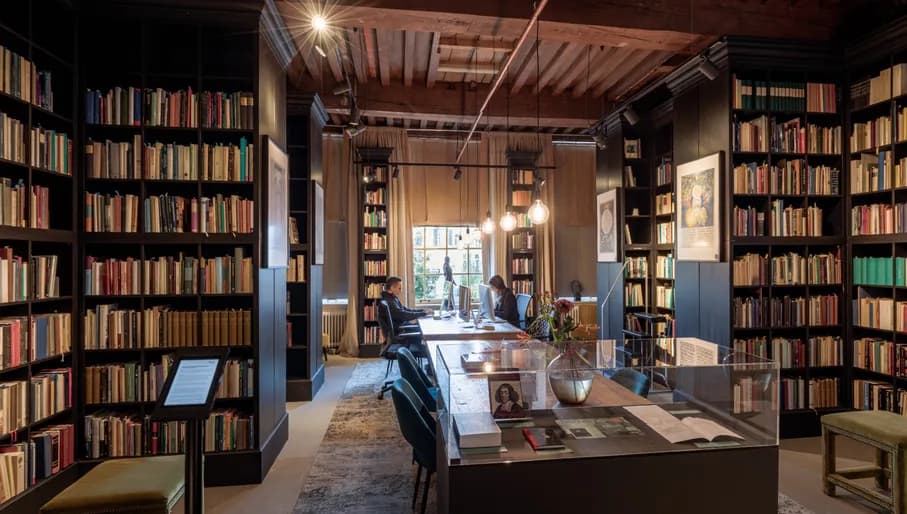 Embassy of the Free Mind library interior