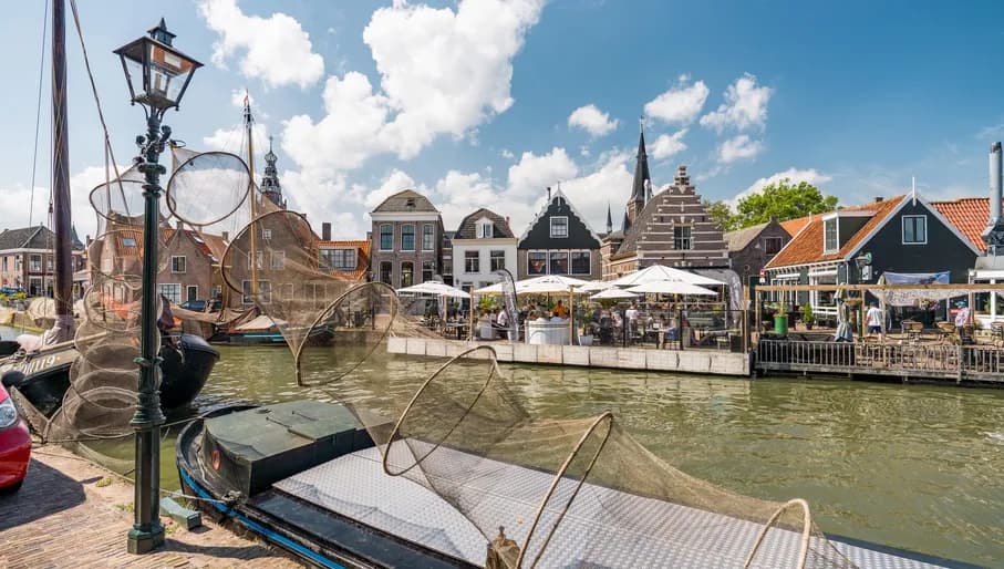 Fishing nets in the city of Monnickendam