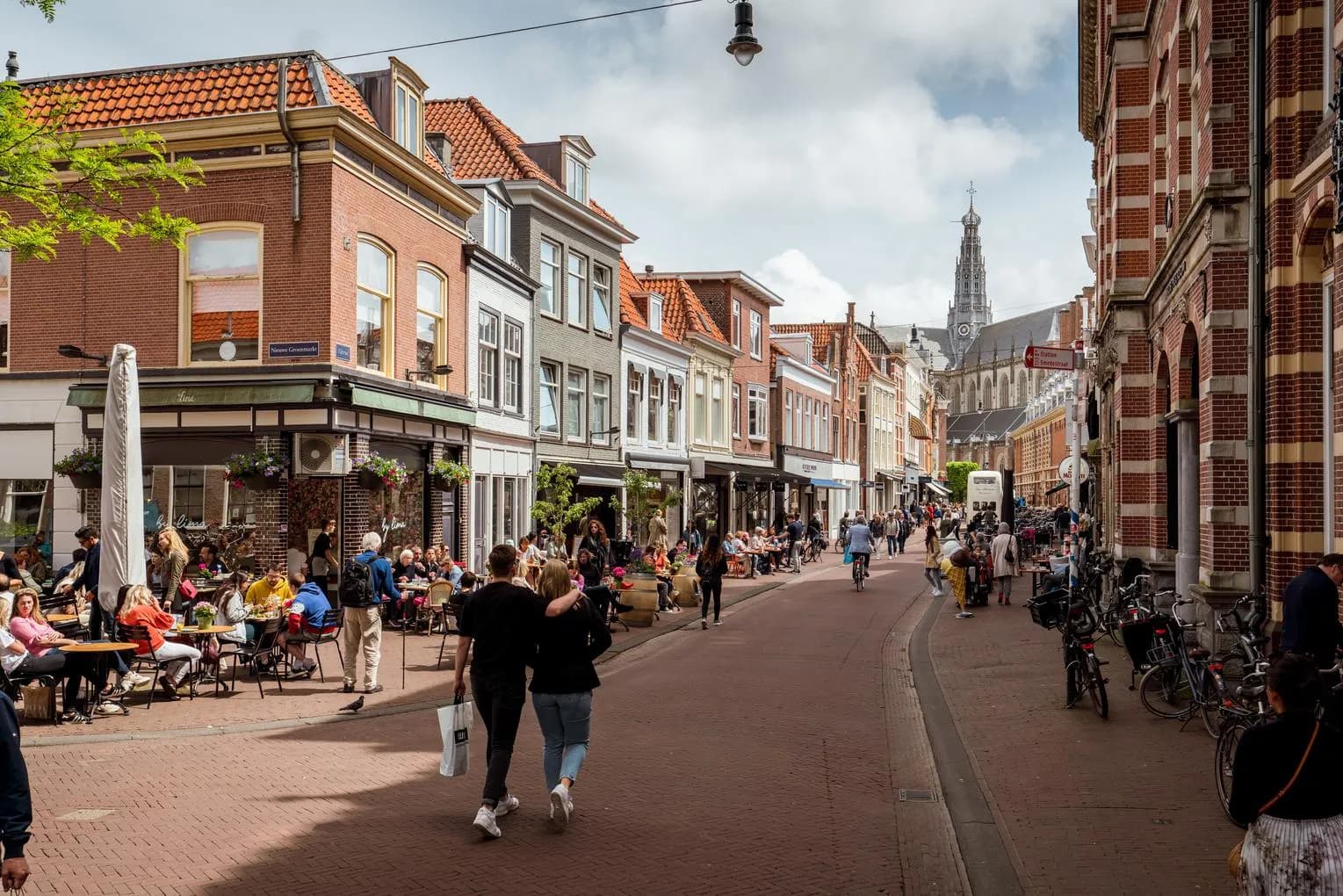 Haarlem shopping street.