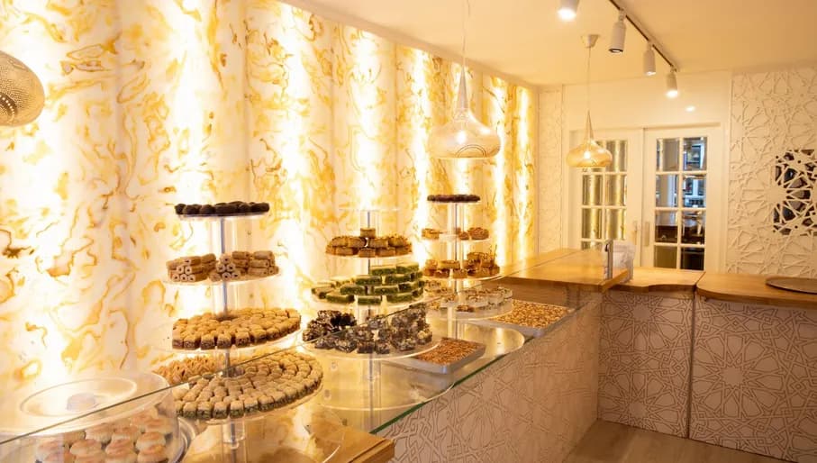 Baklava and sweet pastries on display at Amsterdam Sweet Art