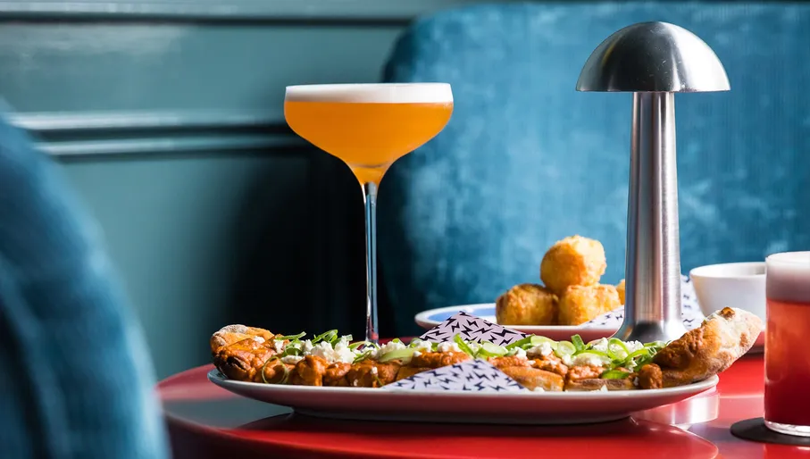 SuperLyan cocktail with bites