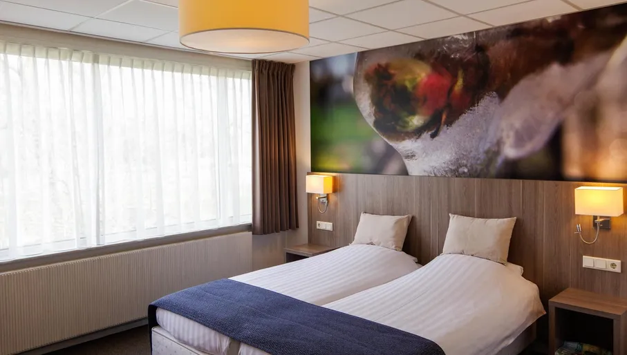 interior of hotel, bed room