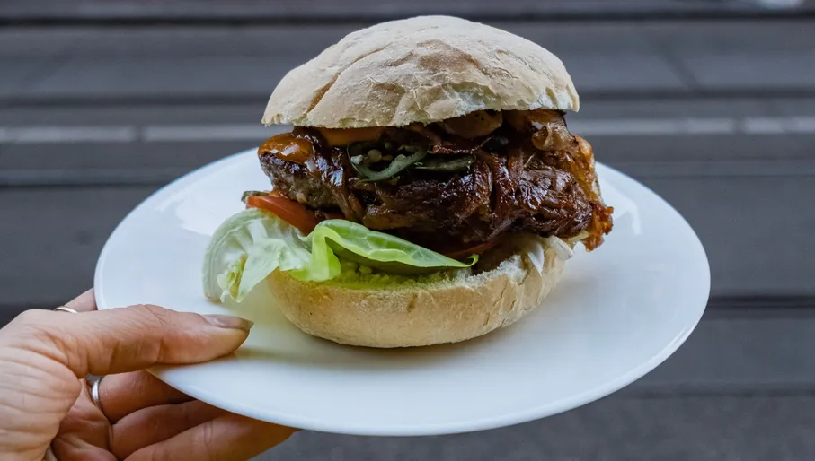 Burgermeester restaurant signature hamburger