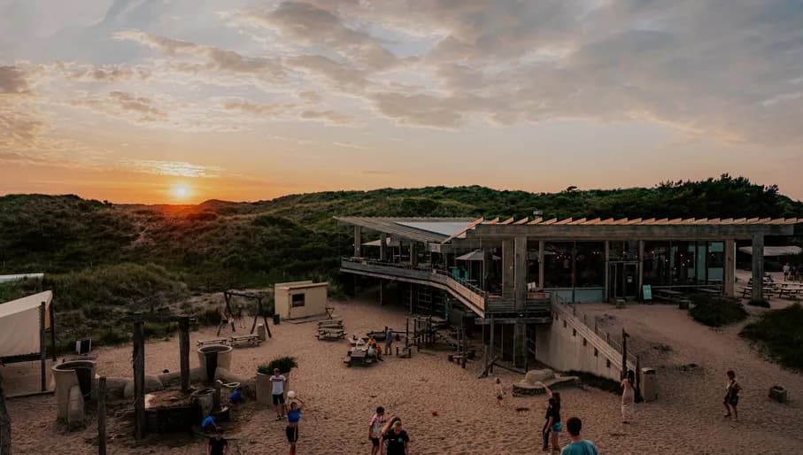 Playground/ restaurant at Camping de Lakens