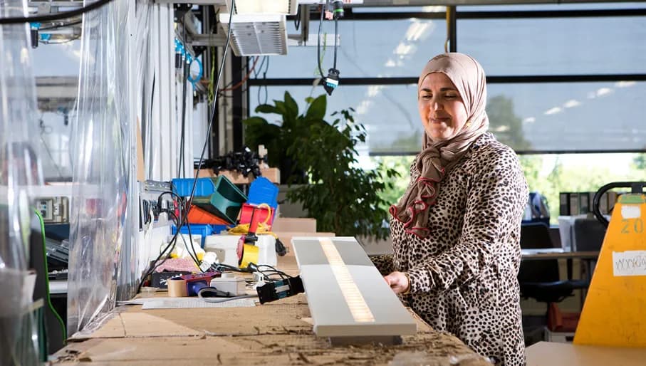 lady working in factory