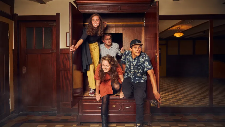 Sherlocked escape room people posing