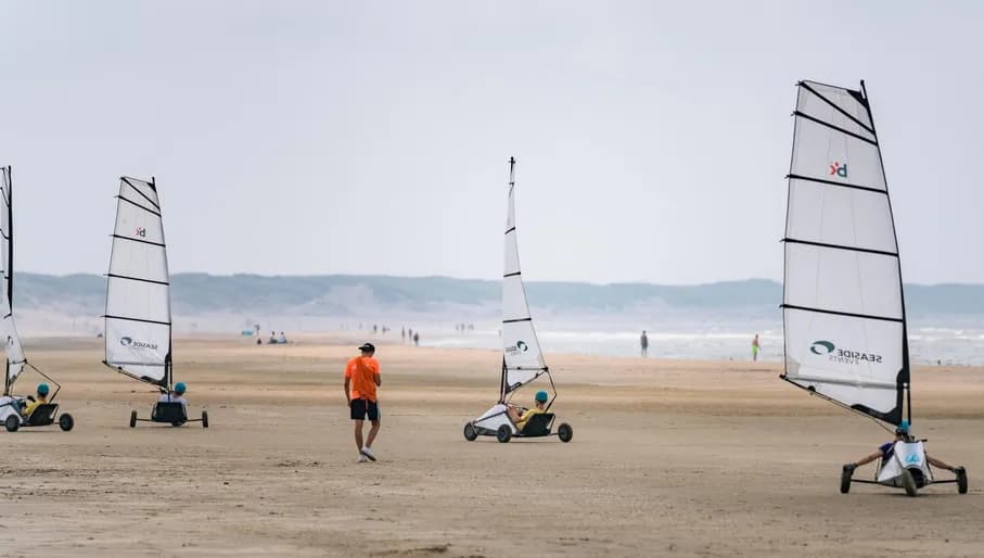 Blowcarters at IJmuiderslag beach.