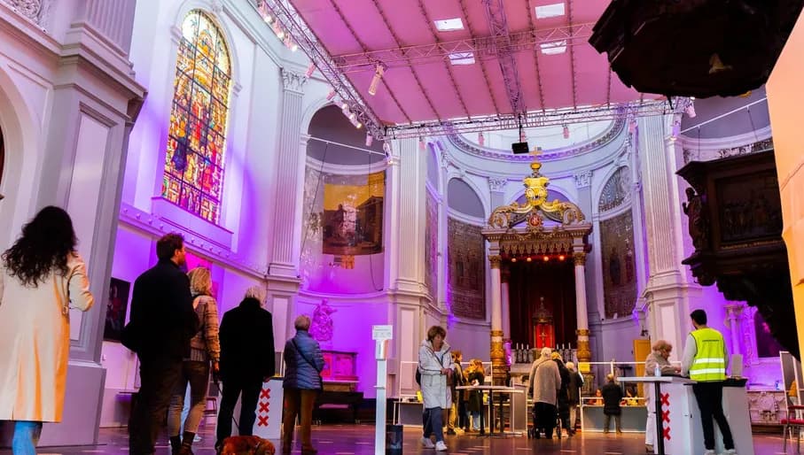 March 15th 2023 - Election day in Amsterdam. People waiting in line to vote.