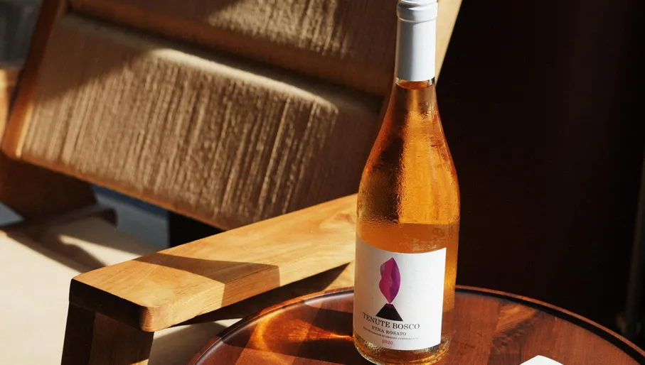 Wine on wooden table