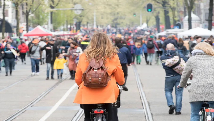 Koningsdag or King's Day is a national holiday in the Kingdom of the Netherlands. Celebrated on 27 April, the date marks the birth of King Willem-Alexander.
Celebrations: Partying, wearing orange costumes, flea markets, concerts, and traditional local gatherings.