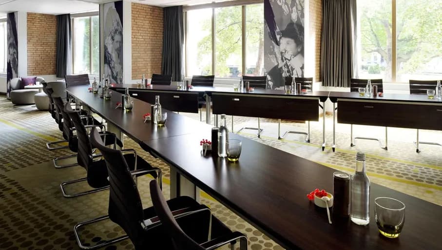 Interior of meeting room at the Marriott Amsterdam hotel.