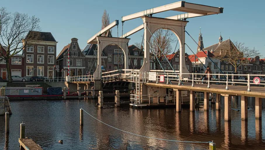 Bridge over the River Vecht in Weesp Content Creation Day January 2024