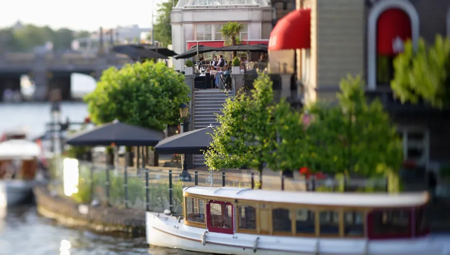 View on terrace Intercontinental Amstel Amsterdam