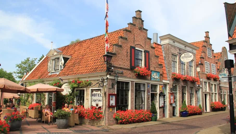 Exterior of Hotel de Fortuna in Edam.
