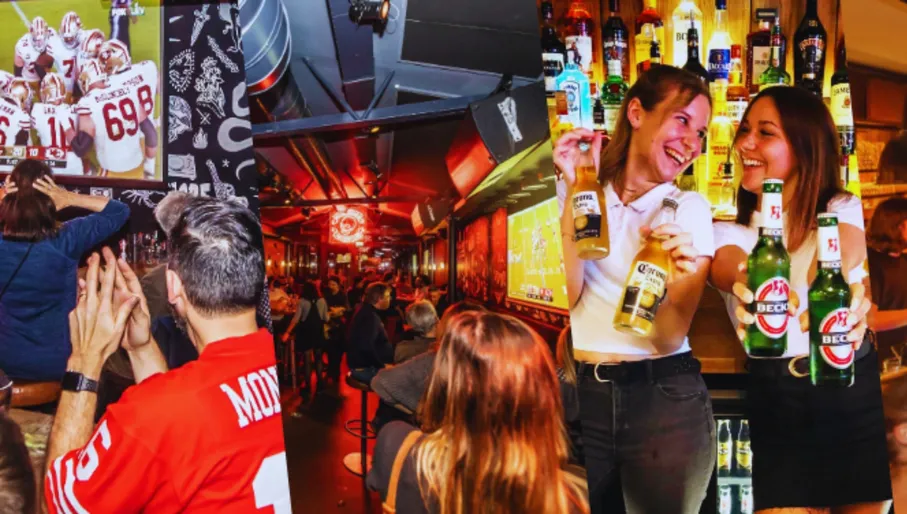 Belushi's promotional banner for live sports café